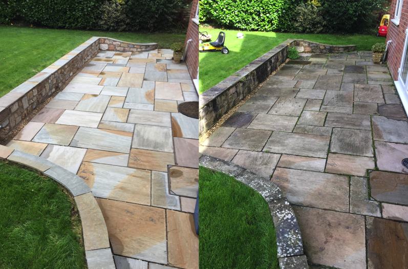 Sandsteinterrasse nach Sanierung