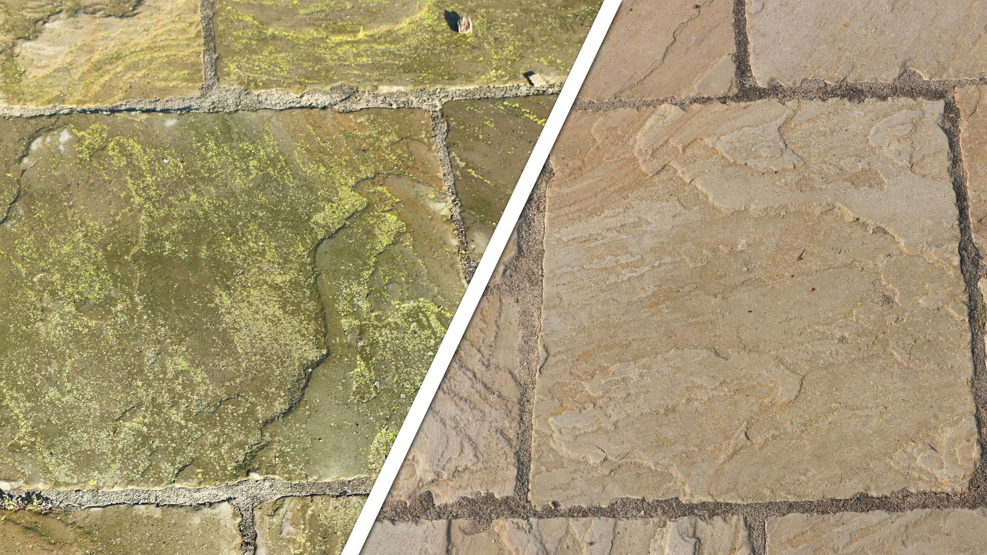 Terrassensteine – Moosentfernung